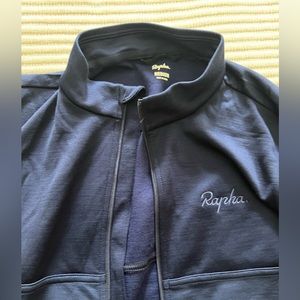 Rapha long sleeve tricolor blue cycling jersey size medium